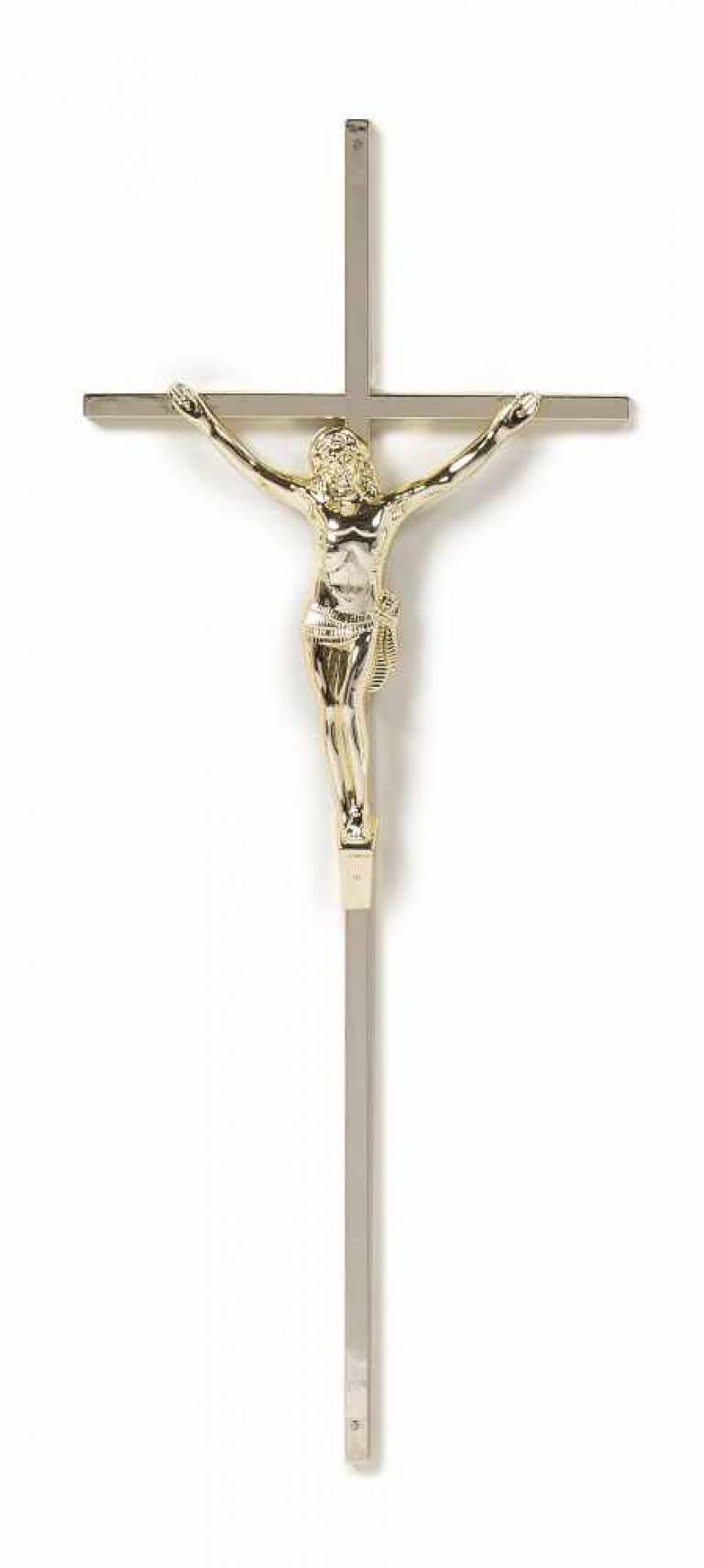 CROIX PLASTIQUE OR FINE AVEC CHRIST 45X18