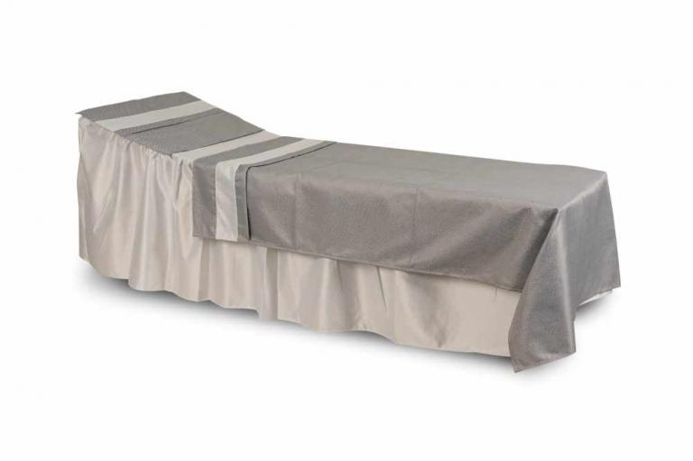 PARURE DE LIT, 65CM DE LARGE. TIVOLI GRIS (LAV. 30°)